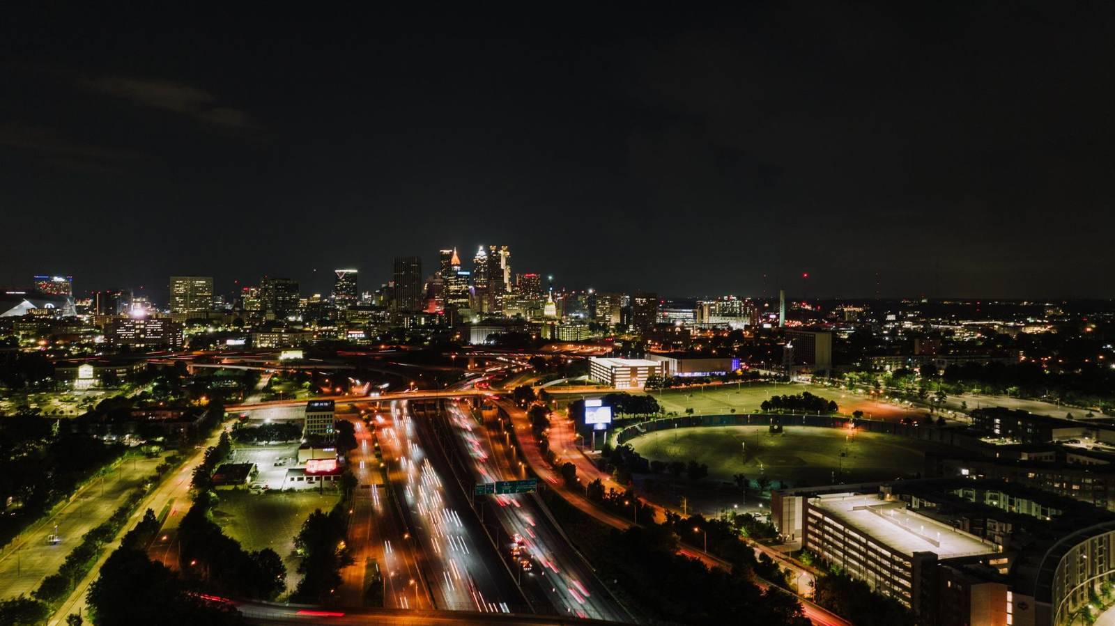 City lights at night
